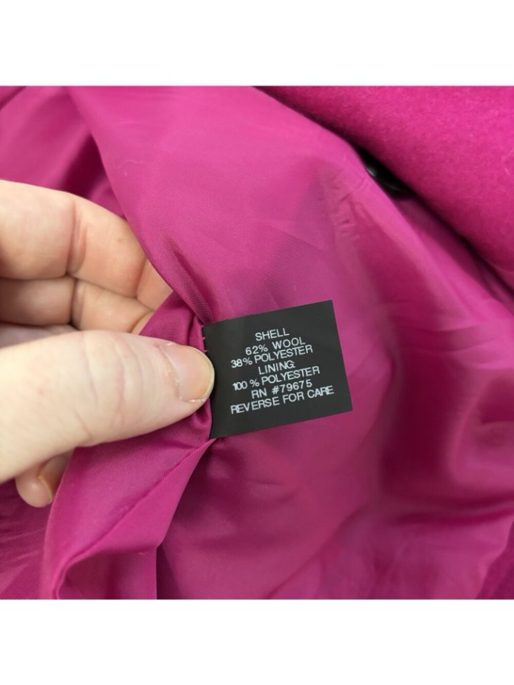 London Fog Wool Car Coat Large - Picture 7 of 9